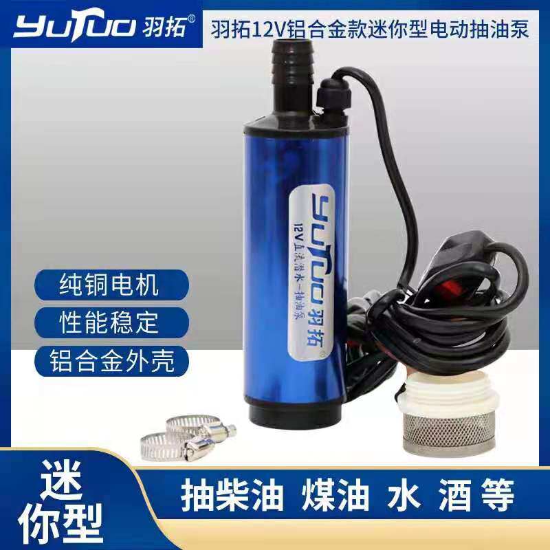 抽油泵12V电动直流柴油加油机24V电动抽油泵自吸潜水泵油抽子抽油