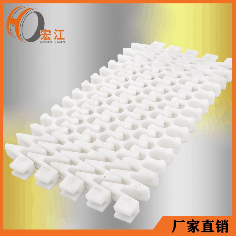 饮料机械加工设备输送机配件链塑钢工业皮带POM转弯网链输送带