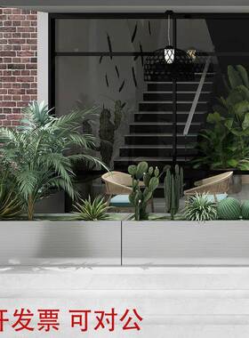 长外不花锈钢箱花坛售楼户部商业街花盆方形种植树82004箱露台花