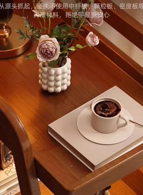 实木沙发边GEZ柜移侧动边几可边中古风巴士小推车卧室家用床柜头