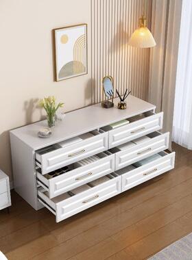 实ZG-72565木斗卧室柜妆收纳柜斗柜主卧六床尾柜台一体斗储物柜简