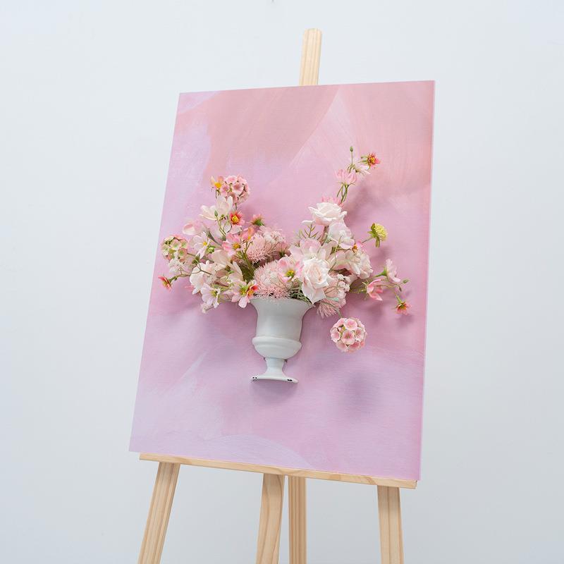 欧式油画风展板立花瓶套花艺店面橱迎宾布置仿真无品牌/花体假花窗装