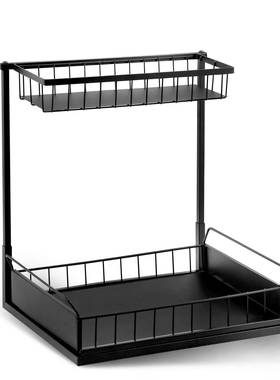 厨房下水槽炭钢收IJR卫纳架生间储物架抽拉橱柜台面式调品置味物