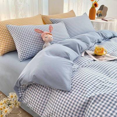 被单件水洗棉被套被罩XYIQIZIE简格人子条套纹约罩单人双学生宿舍