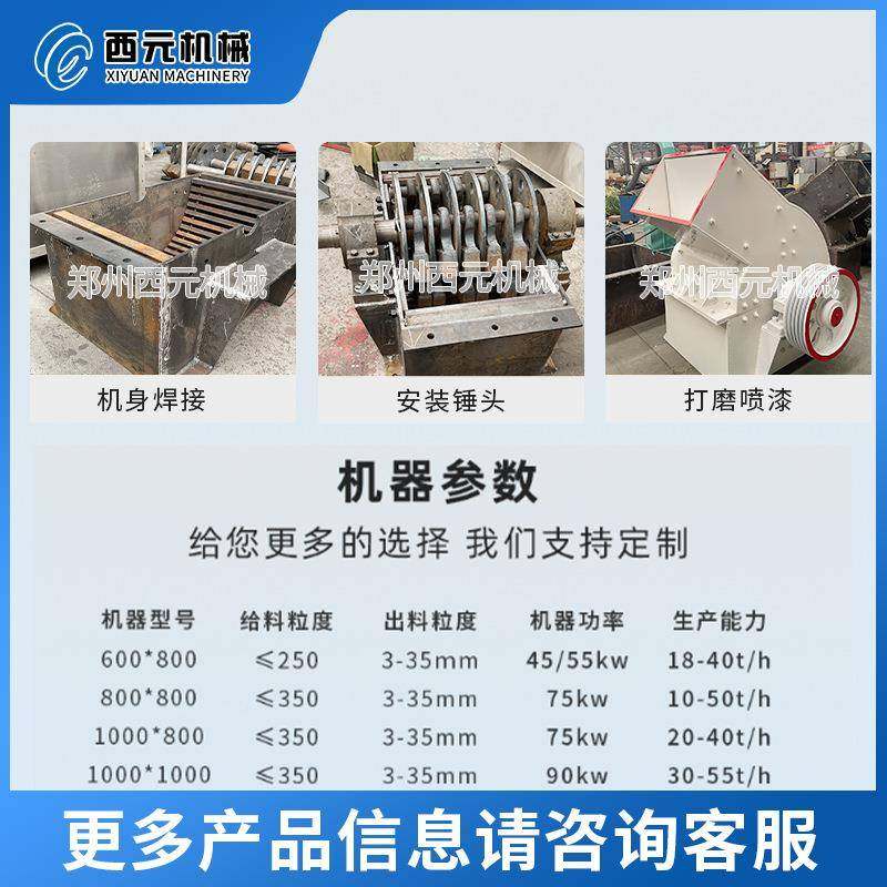 矿山建工地移锤动式破碎机制砂机石灰石碎石机垃钢FGA渣筑圾粉碎,机械设备,破碎机,淘宝优惠券,粉丝福利购,淘宝优惠卷