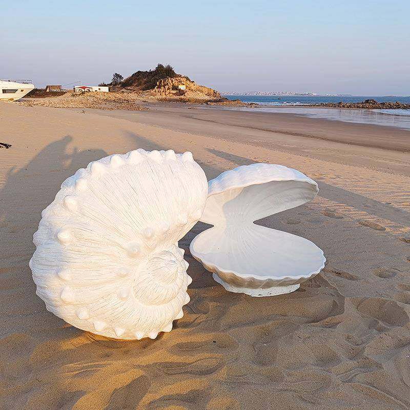 仿海NKK真白色螺玻璃物钢大型贝洋壳摆件幼儿园餐厅装饰户外海生,家居饰品,户外/庭院摆件,淘宝优惠券,粉丝福利购,淘宝优惠卷