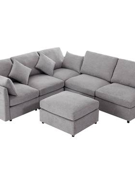 多躺功能寓合自31208由组合布艺沙发适公可颜色可选沙发床