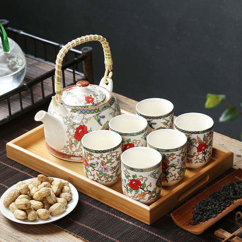 汝窑茶具套装大茶壶茶盘陶瓷青花厂功ETQ夫提号梁壶家用约家直瓷