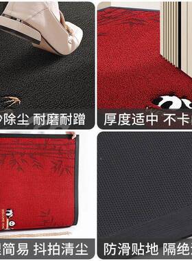 J5N卡通猫玄关脏入户门地垫橡胶垫家NQN用刺绣耐除尘防熊滑地毯脚