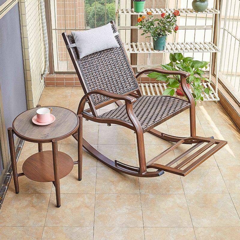 藤椅可坐可躺摇椅/阳院子墅网红家用成台人休午闲休藤别编椅子组