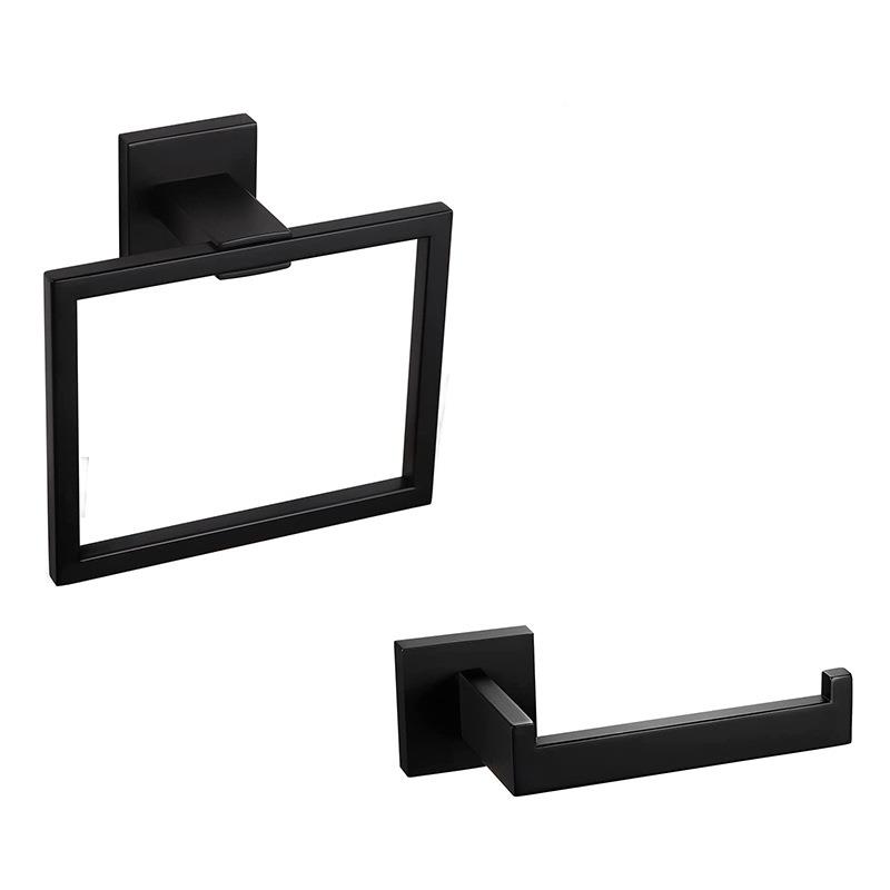 30不4锈钢黑色毛GJ509巾架单杆方衣形毛巾环室纸巾架钩浴