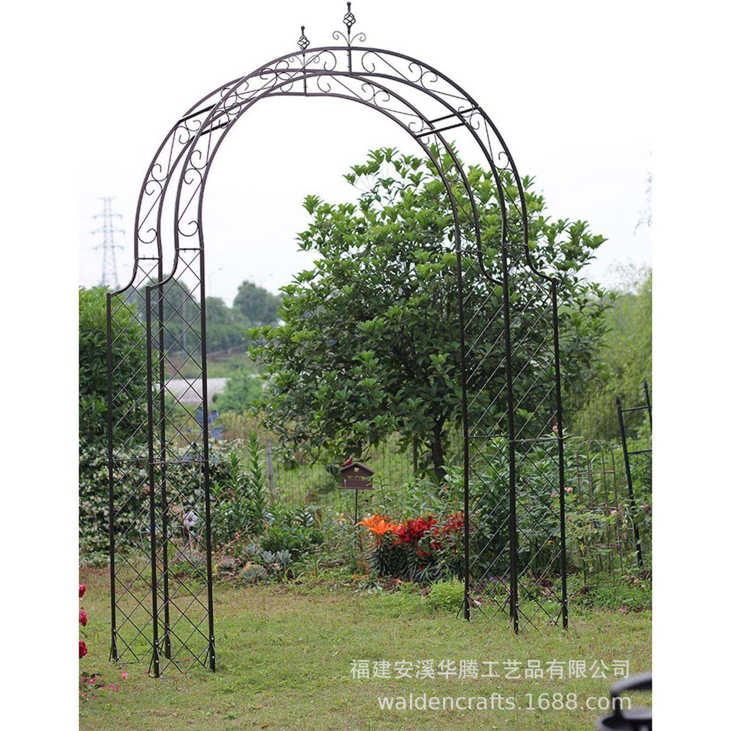 拱门无品牌/花爬架户外花园园艺架月季子架葡藤萄架拱形攀爬花支架