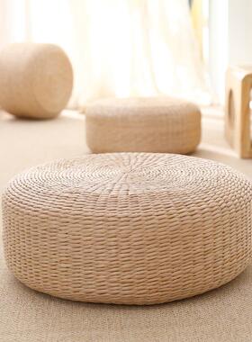 日式草编蒲团坐家榻榻米墩地上坐用垫加厚垫打thfg%ylz坐垫跪垫禅