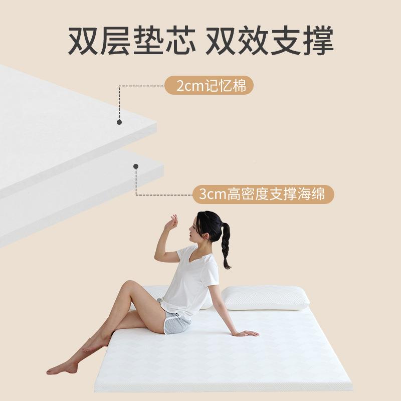 真密记忆棉床空卷包恒温零压高海绵薄垫软垫慢回记弹忆度棉床垫