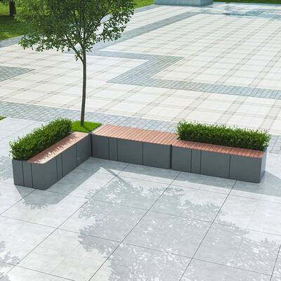 户外锈钢花VLN箱艺花台架外摆露市铁政发光镀锌板花槽庭院花盆不