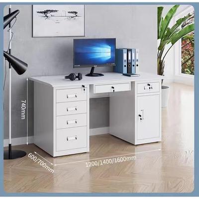 厚钢制办桌家用加单人电脑桌财务公桌1.2米带锁带司抽屉PLX_Z895