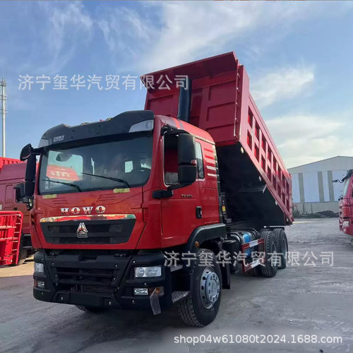 重汽卡车跨境出口420马力TX豪沃后八轮6X4工程自卸车后翻斗自卸车