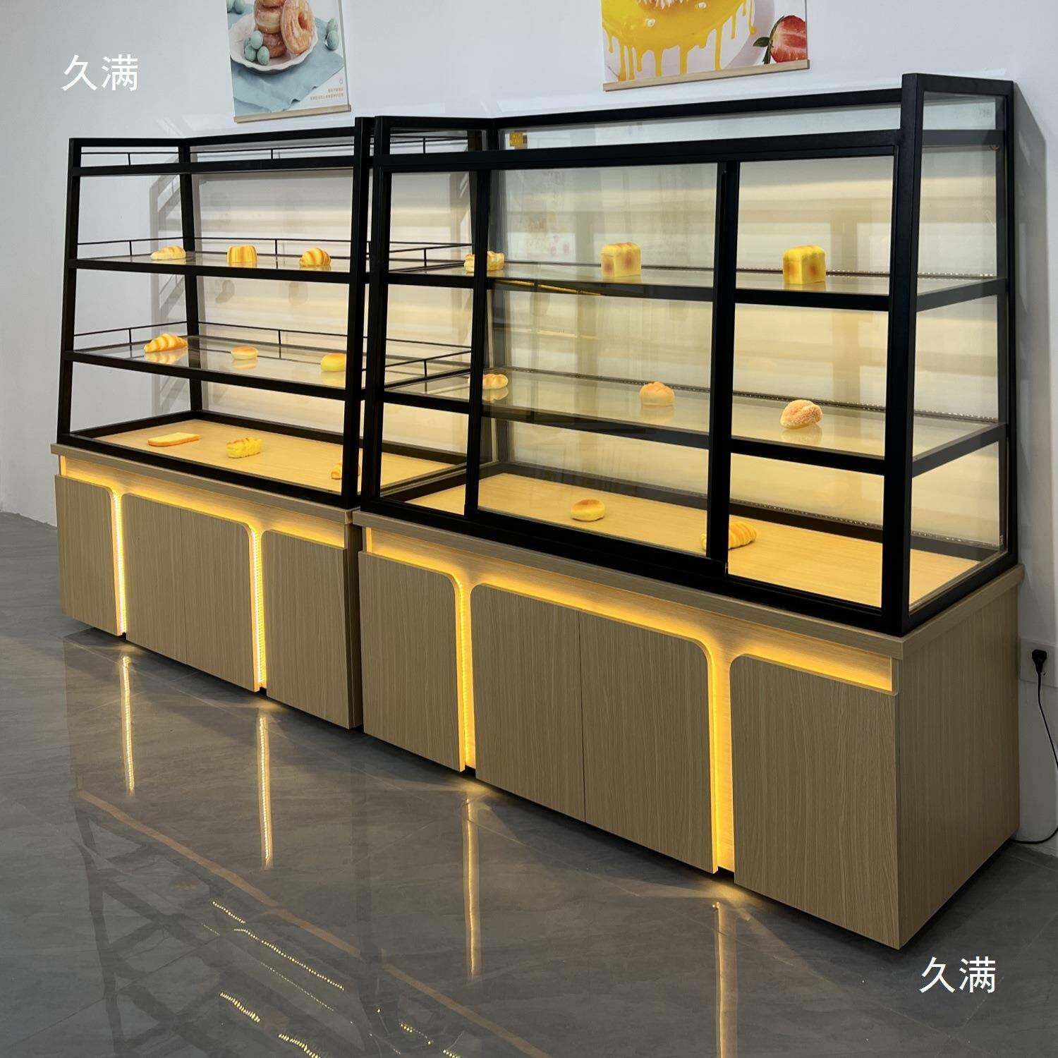 面用包店展示柜商蛋玻璃甜柜子糕西点货架烘培房471边柜品中岛柜