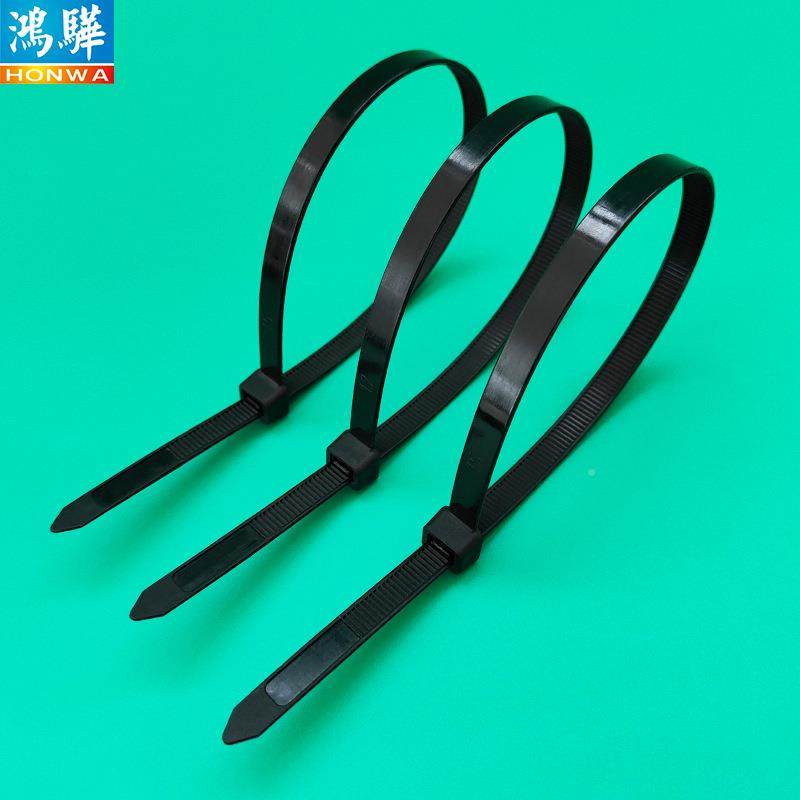 不易断裂自锁黑扎带5*3m50mm标4国.8*3501.8*10.0m黑鸿骅塑料色扎