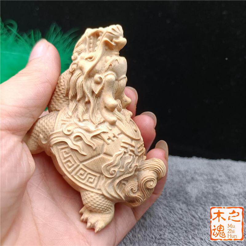 小叶黄雕杨木刻玩随身手件手CCD把玩把龙文龟茶宠汽车小摆件工艺