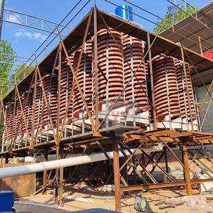 溜螺旋槽沙金矿分选机设备大型矿选矿钛用螺旋重选山设备流5LL-12