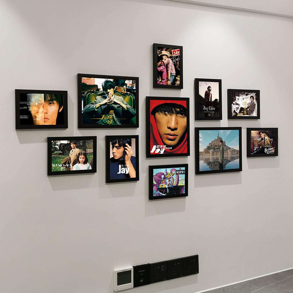 周杰伦海报挂画专辑相框照片墙jay周边卧室客厅装饰画宿舍背景墙图片