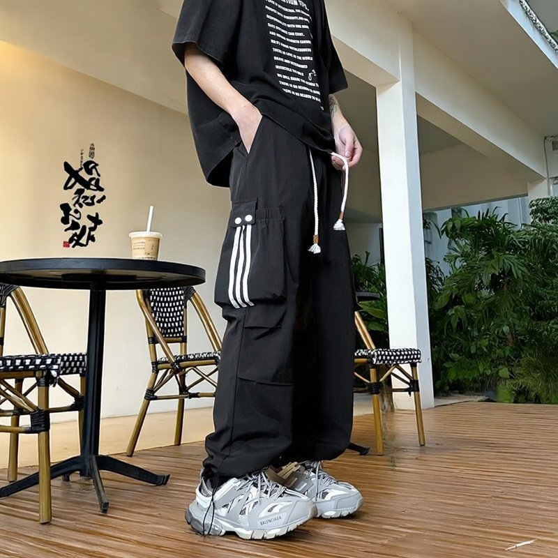 春夏季2026多巴胺宽松直筒裤美式机能伞兵裤,男装,休闲裤,淘宝优惠券,粉丝福利购,淘宝优惠卷