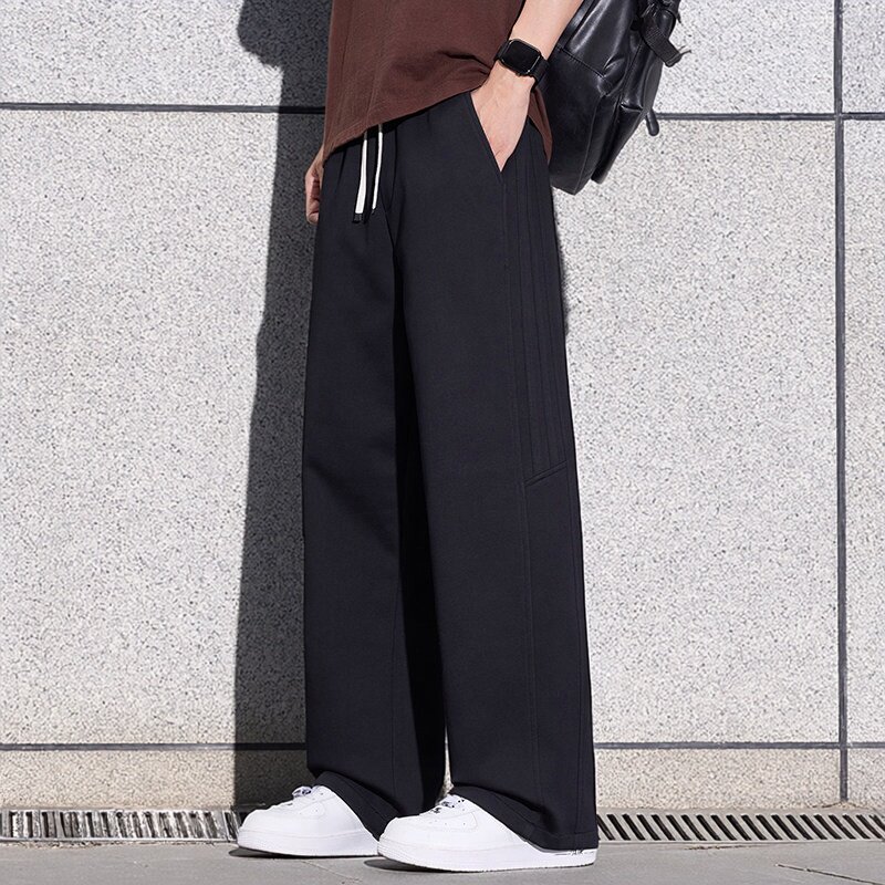 重磅卫裤男士春季2026新款宽松直筒垂感休闲运动长裤子