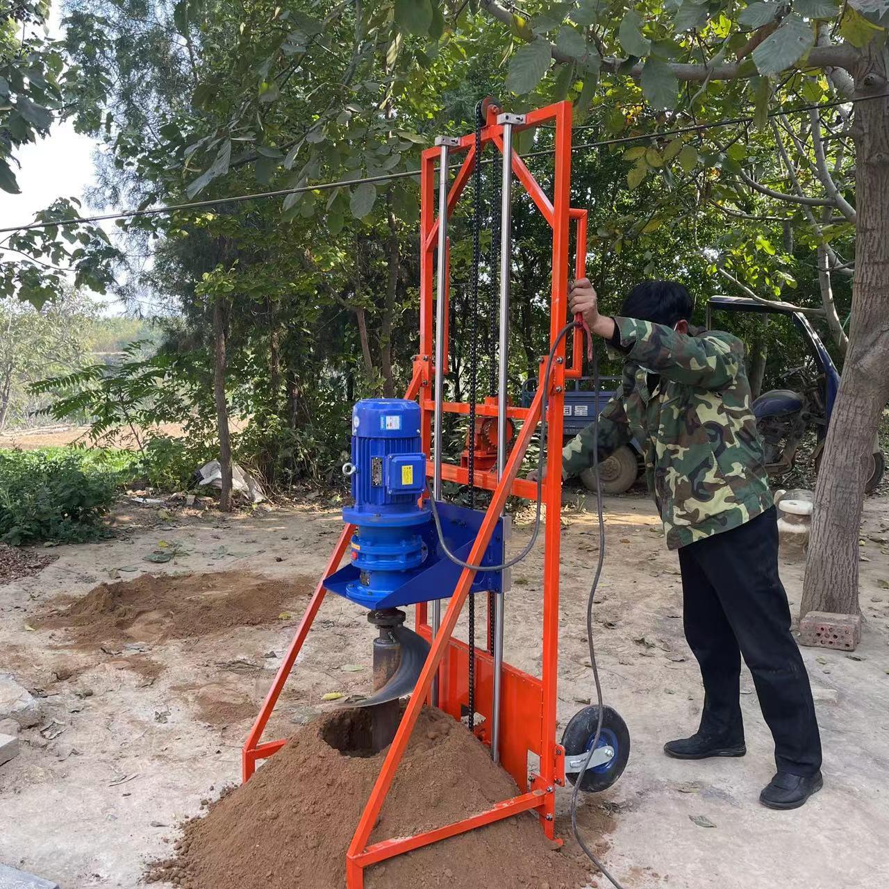 预制管桩水泥孔掏土机工程长螺旋钻孔机房屋地基加固注浆钻机
