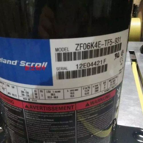 ZF06K4E-TF5-931原装谷轮2匹低温冷冻库冷库压缩机螺口三相200V