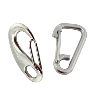 不锈钢304弹簧扣链条链接扣带母安全锁扣登山扣保险扣朱胆扣