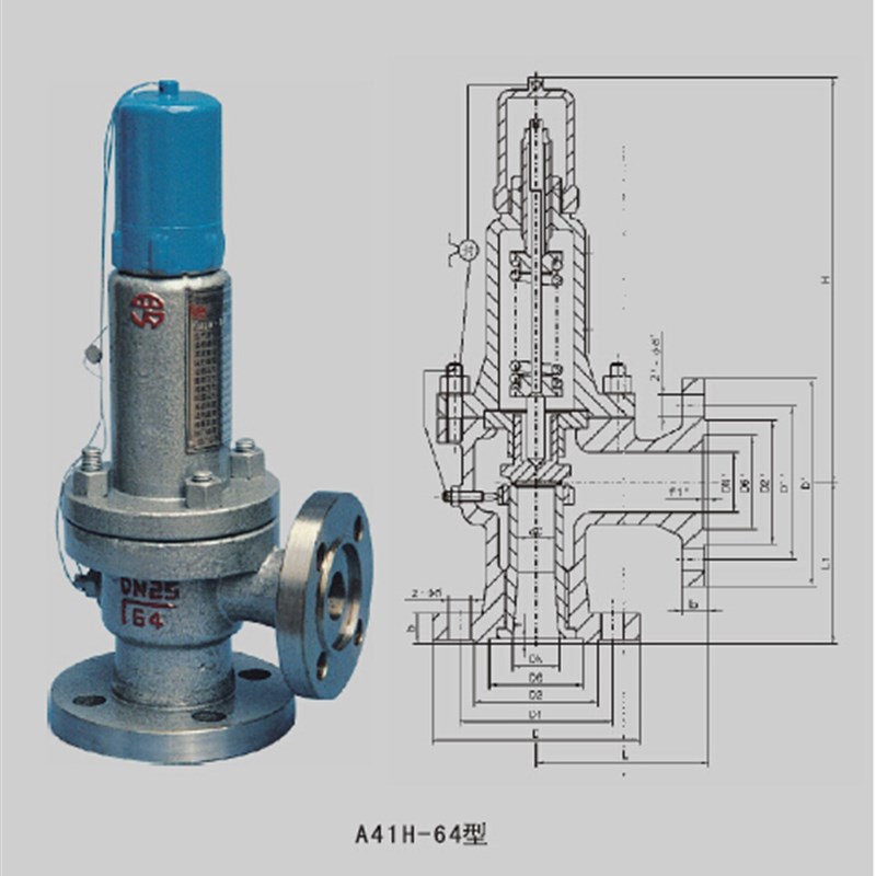 A42Y-64C DN25铸钢弹簧全启式安全阀工业专用阀门法兰安全阀油水