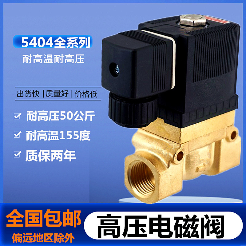 高压船用电磁阀5404-04/06/08气动5MPA气阀AC220VDN15/20/25DC24V