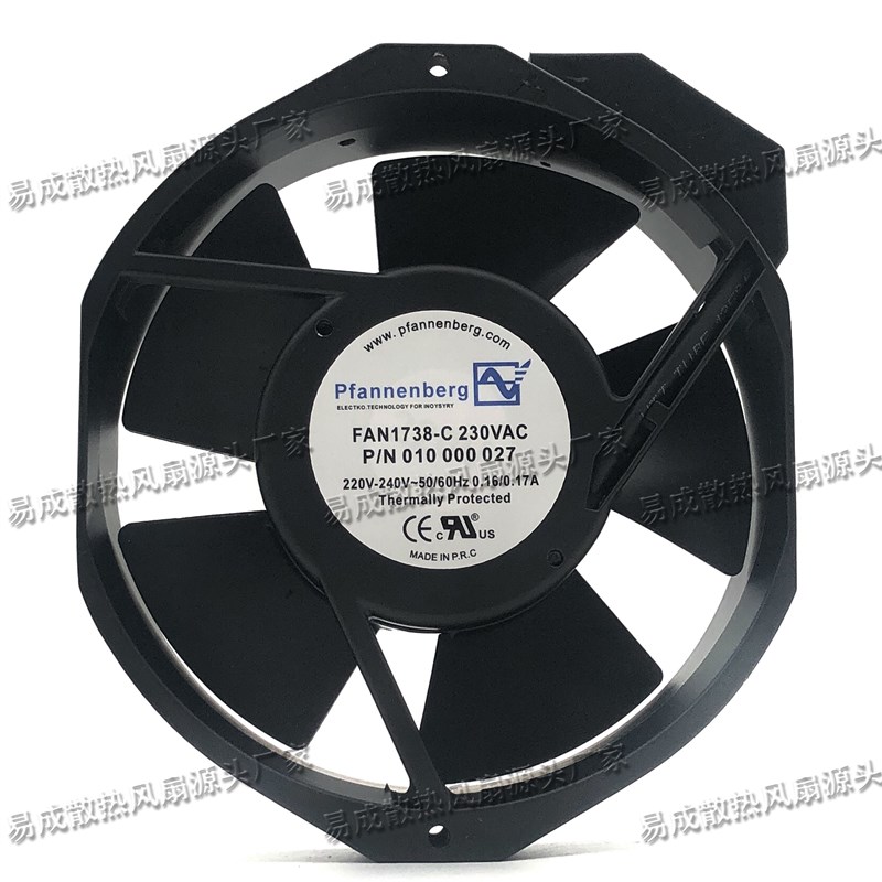 Pfannenberg FAN1738-C 230VAC P/N 010 000 027 220V 0.16/0.17A