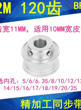S2M120齿同步轮齿宽11凸台B内径56810121415161718192025同步带轮