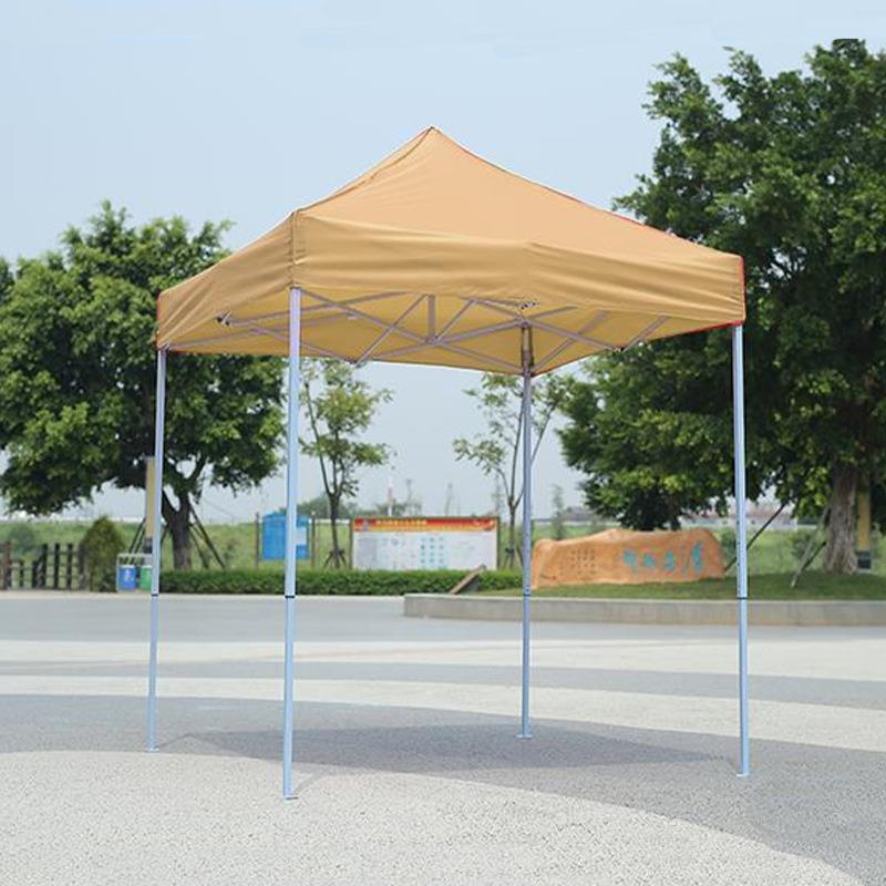 户外摆摊广告帐篷集市摆摊遮阳雨棚户外卡其色帐篷防雨折叠伸缩篷