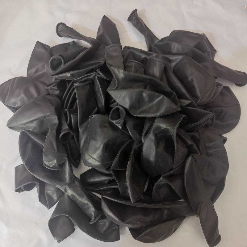 凯悦加厚16寸18寸大气球50只装气球黑色透明实验室模具生产橡