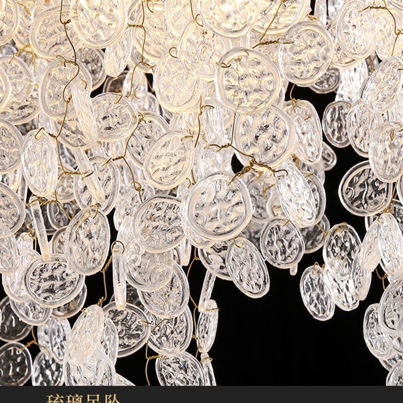 法式轻奢灯水晶吊灯客厅餐厅卧室树枝别墅复式楼金钱树雪花灯