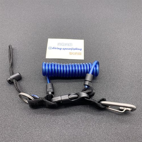 潜水防丢绳跨境供货潜水配件猎鱼防丢不锈钢丝弹簧串带不锈钢扣