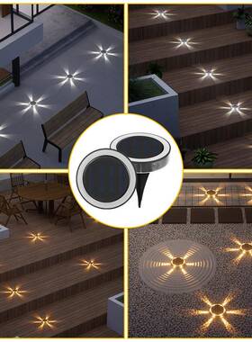 跨境太阳能EKV地埋灯户外庭步院子花园梯台阶装饰草坪阳插地灯楼