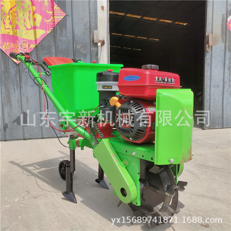 柴油动力手推小型苞米大豆播种机