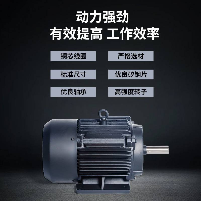 YE3机床4极交流电机0.12-315kw全铜三相异步电机380V水泵电动机