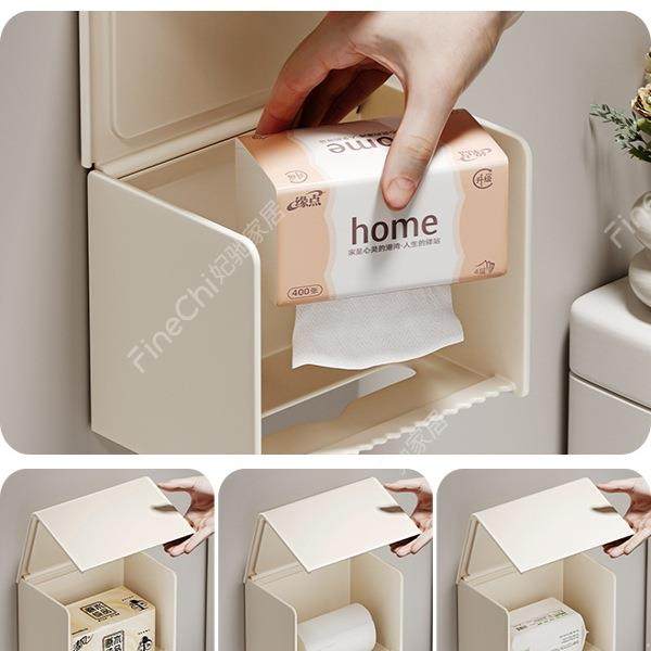 卫生间厕纸盒室免孔厕103所纸壁巾盒挂打防水纸巾架浴卷纸抽纸置,收纳整理,纸巾架,淘宝优惠券,粉丝福利购,淘宝优惠卷