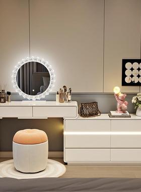 HCV2025新款梳妆台卧室代简约小户型现床全实木化桌妆子尾收纳柜