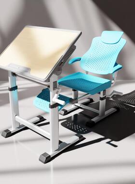 折叠可翻转可可躺降课小桌椅儿OEN童学习课桌椅中学升生午休课桌