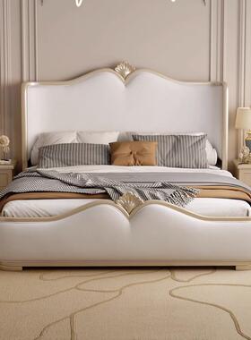 美轻奢实木床欧式公主床婚床高端53231双人式大款床1.米卧主家具8