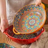 波12英寸双碗西米酸菜鱼亚大盆家用大号双耳汤盆汤碗毛血旺水煮肉