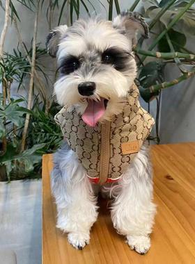 跨境物狗衣服中型犬雪纳VSL瑞泰迪宠衣服秋冬加厚红小棉马甲