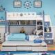 儿童上A07下床双床层床子母两层多功能木上下铺双层床男孩高实低