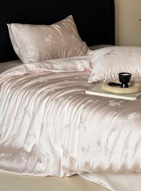 套轻花奢100支兰天丝四件夏季凉感提冰丝精被套床单丝滑床上55455